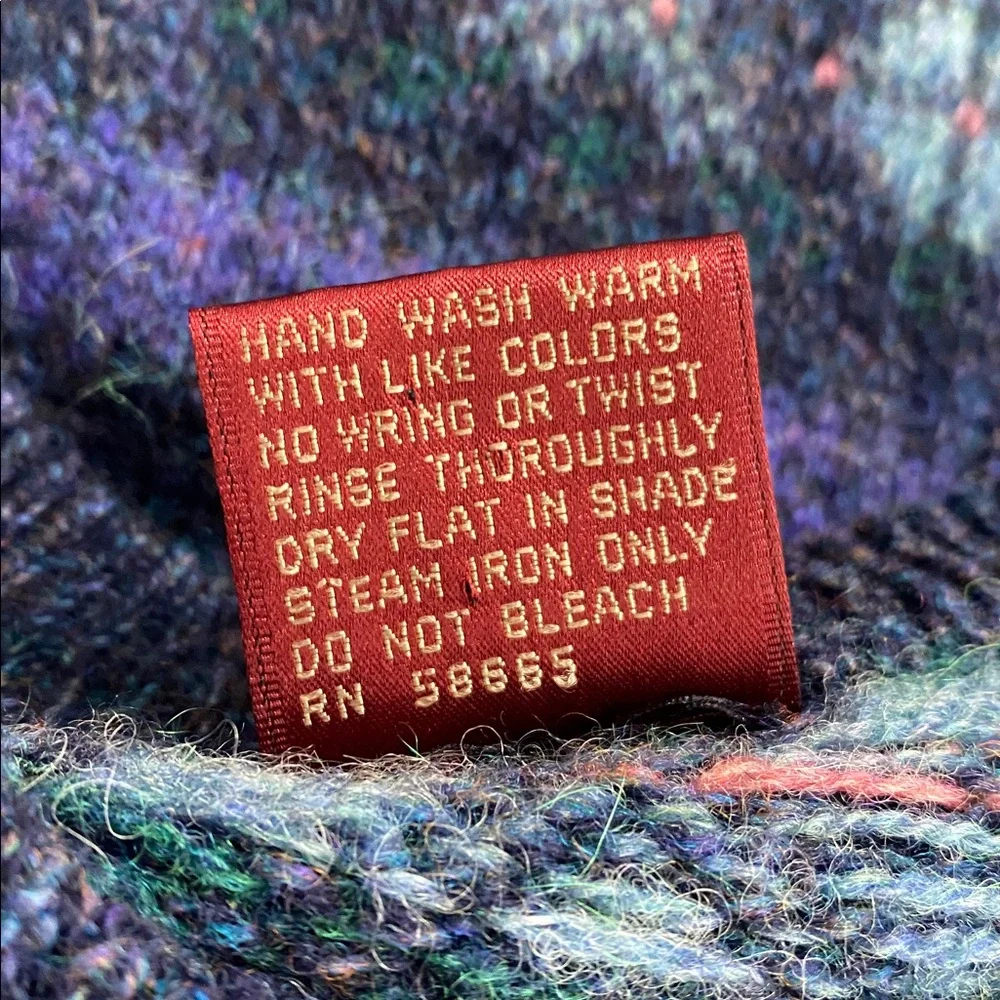 Nordstrom Vintage Scottish Shetland Wool Fair Isle Knit LS Crewneck Sweater - Picture 13 of 14